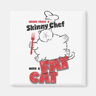 Chef with Fat Cat - Magnet 2