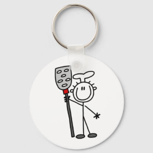 Chef With Spatula Keychain