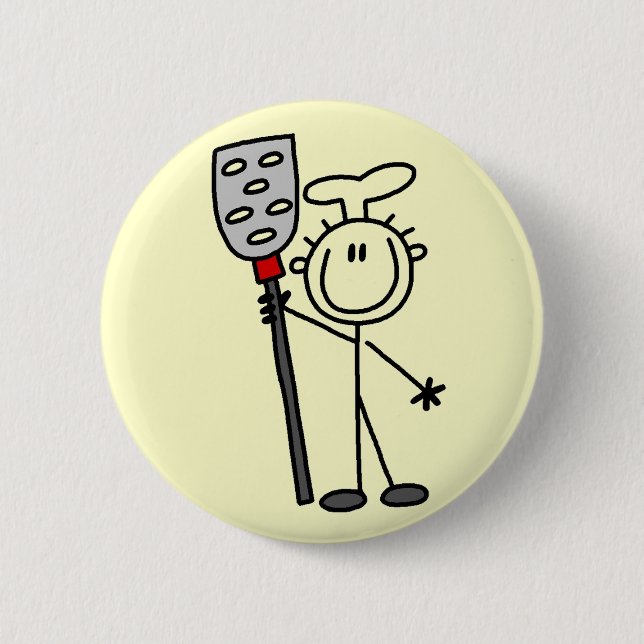Chef with Spatula Tshirts and Gifts 2 Inch Round Button (Front)