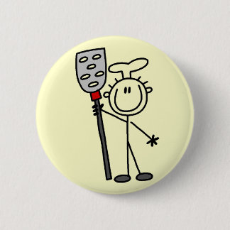 Chef with Spatula Tshirts and Gifts 2 Inch Round Button