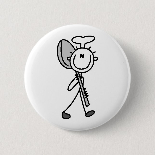 Chef With Spoon 2 Inch Round Button (Front)