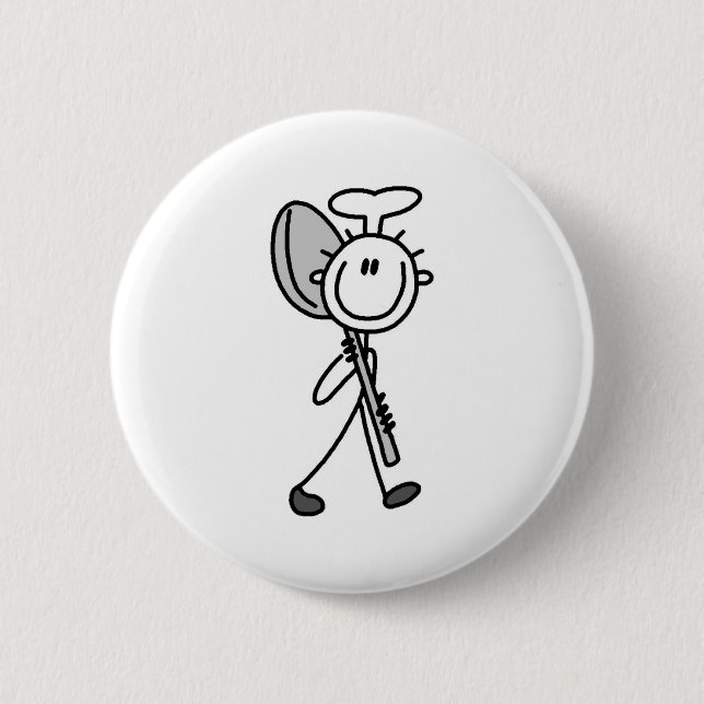 Chef with Spoon 2 Inch Round Button (Front)