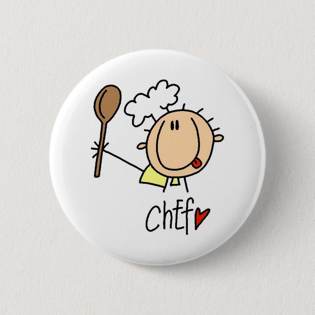 Chef With  Spoon Tshirts and Gifts 2 Inch Round Button (Front)