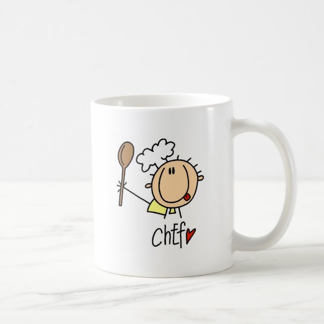 Chef With  Spoon Tshirts and Gifts Coffee Mug (Right)