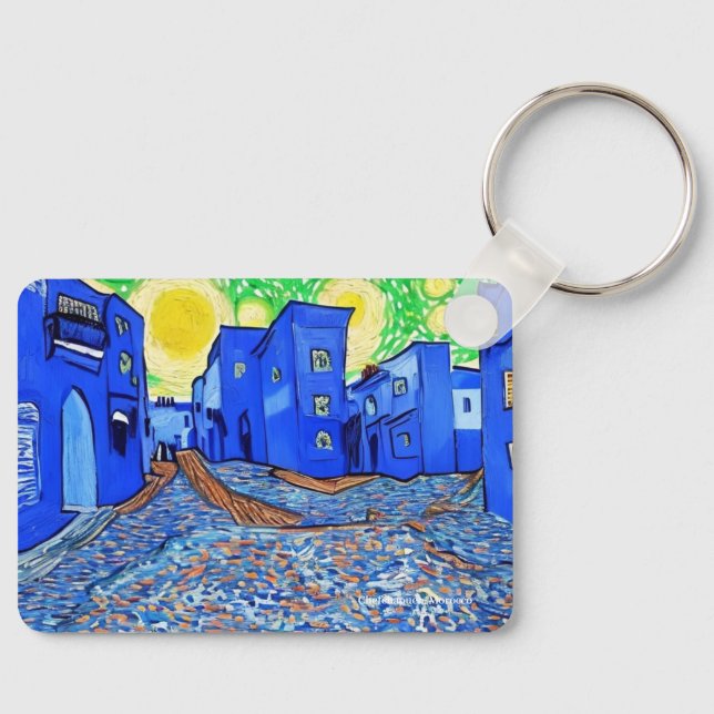 Chefchaouen, Morocco on a key ring (Front)