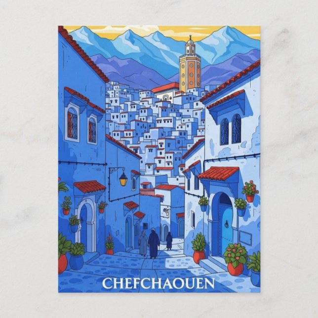 Chefchaouen Morocco Travel Postcard (Front)