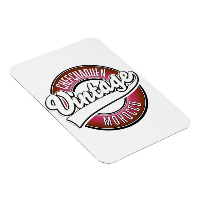 chefchaouen morocco vintage logo magnet (Right Side)