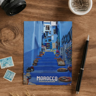 Chefchaouen The Moroccan Blue City Greetings Postcard