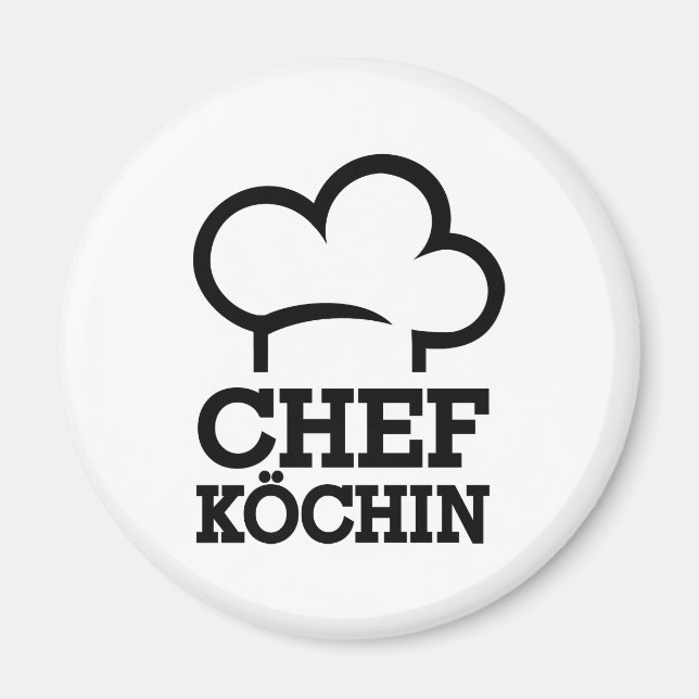 Chefköchin Koch cook Magnet (Front)