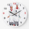 Chefs and knifes wall clock