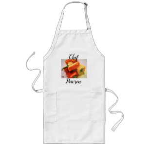 Chef's apron with Bell Peppers watercolor look art