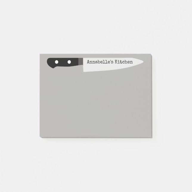 Chef's Carving Knife Personalize Post-it Notes (Front)
