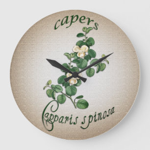 Chef's clock Capers vintage illustration