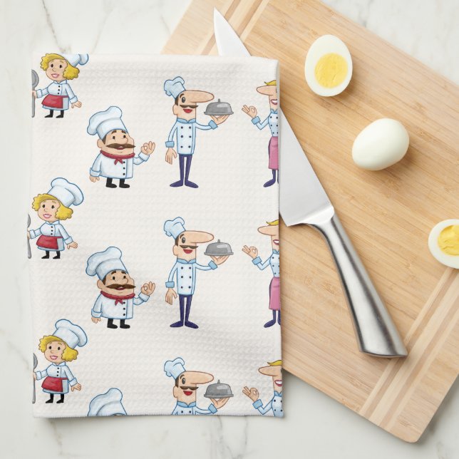Chefs Cooking Kitchen Towels (Quarter Fold)
