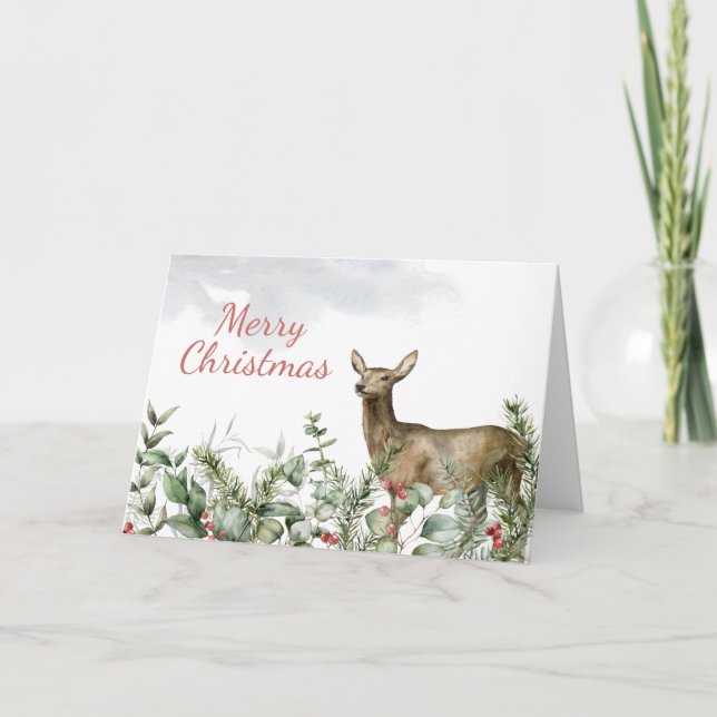 Chefs d'hiver avec carte de Noël Pins de Vacances (Devant)