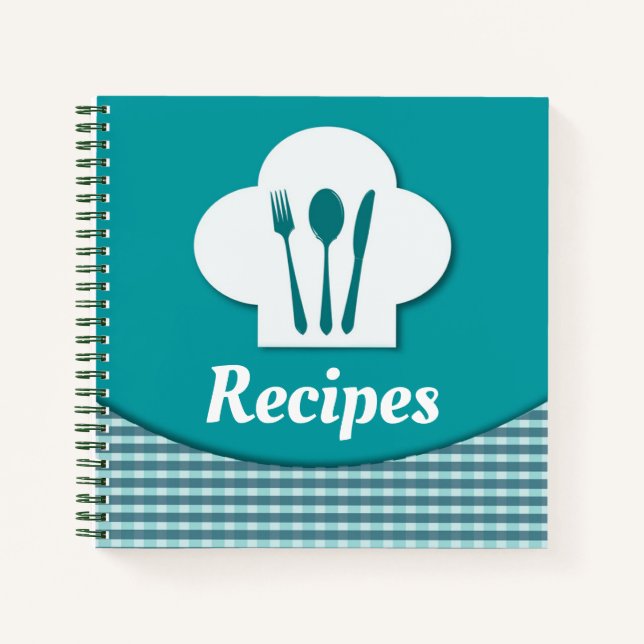 Chefs Hat and Utensils Recipe Notebooks (Front)