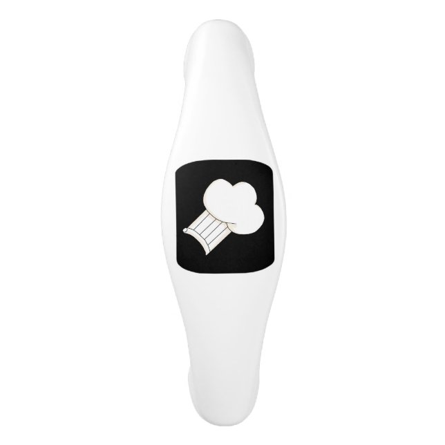 Chefs hat ceramic cabinet pull (Front)