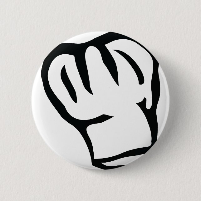 chefs head chef cook head 2 inch round button (Front)
