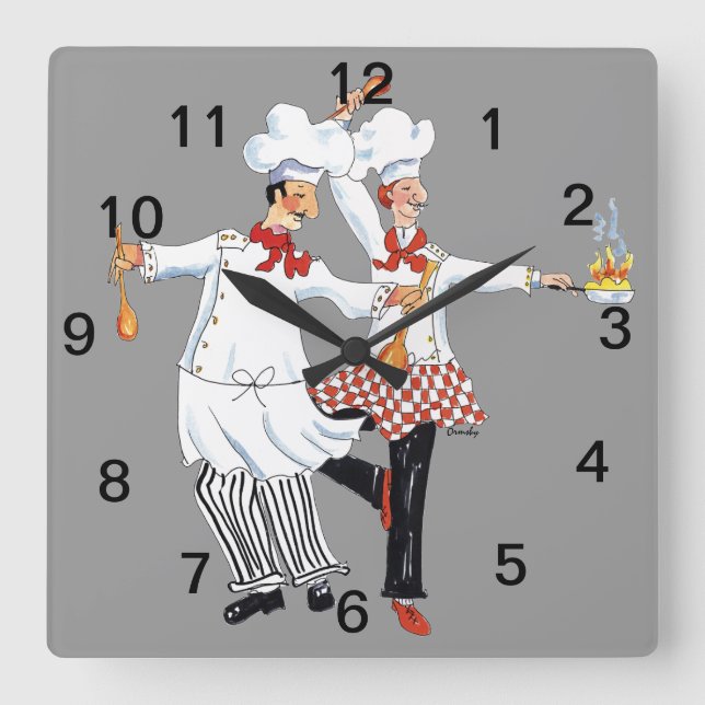 Chefs - horloge murale (Recto)