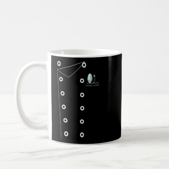 Chefs Jacket Pocket Head Chef Kitchen Utensils Che Coffee Mug (Left)