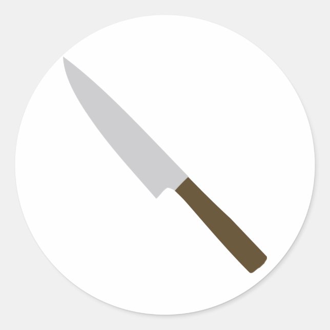 chefs kitchen knife icon classic round sticker (Front)
