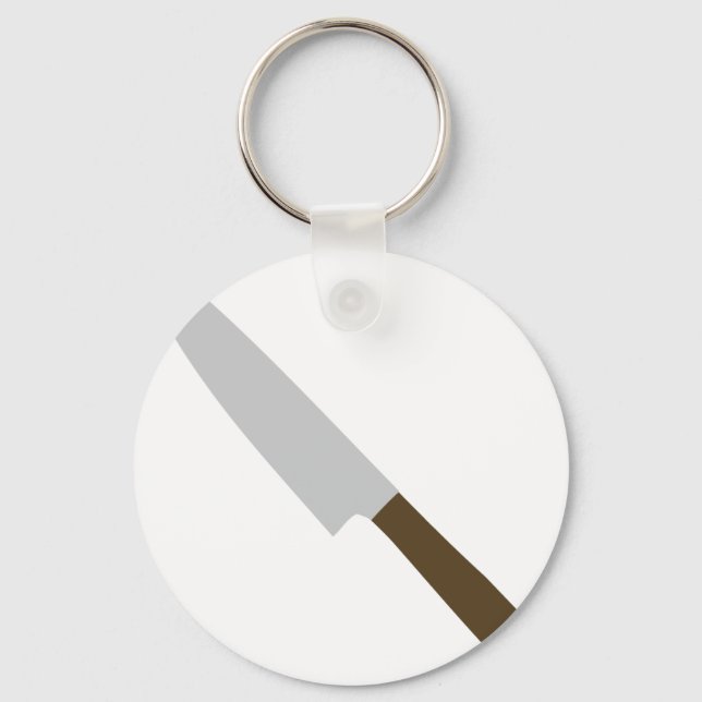 chefs kitchen knife icon keychain (Front)