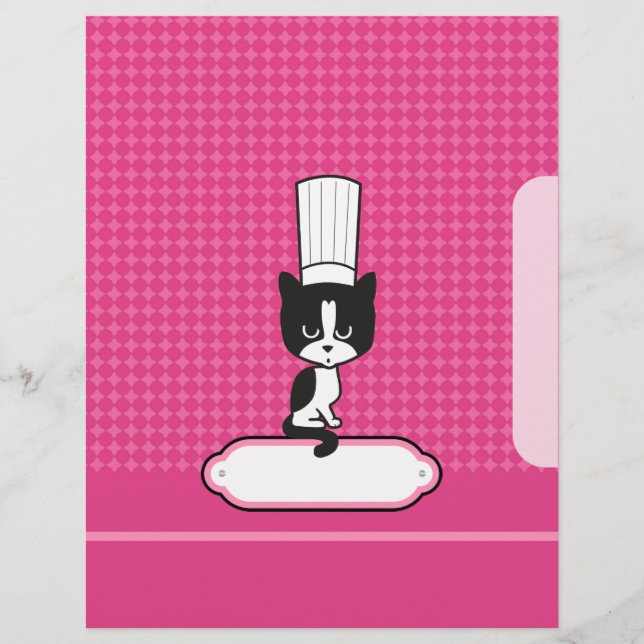 Chef's Kitty Recipes Pages - Illustrated (Front)