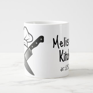 Chefs Knife And Hat Monogrammed Coffee Mug