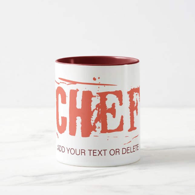 Chef's Mug. Great Gift Idea. Customizable Template Mug (Center)