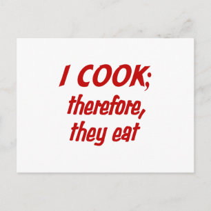Chef's Philosophy - Choose Your Background Colour Postcard
