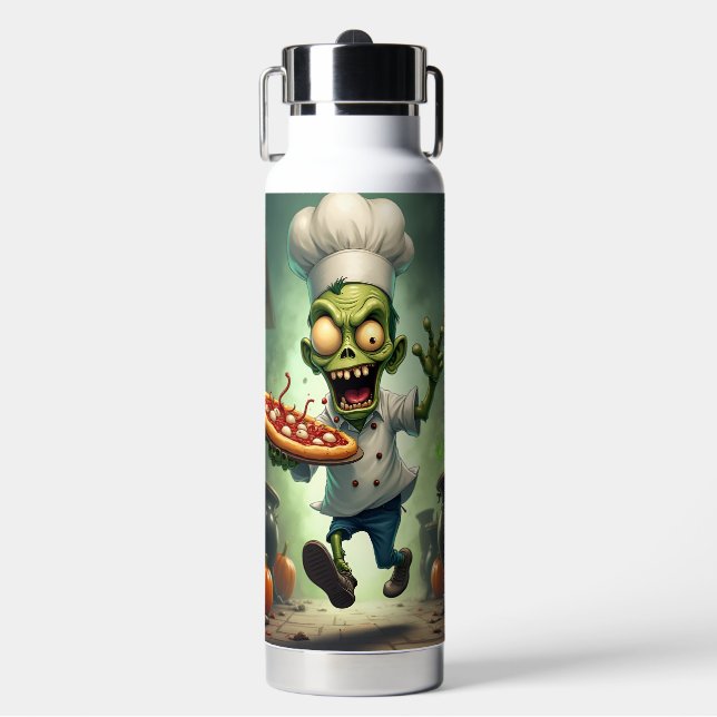 Chef's Pizza, Halloween, Author Natasha Us   Water Bottle (Front)