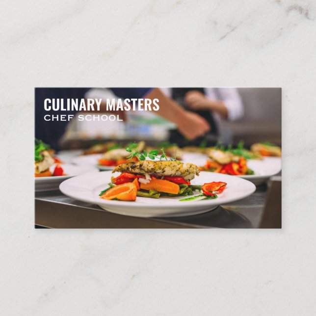 Chefs Plating Food Creations  Business Card (Front)