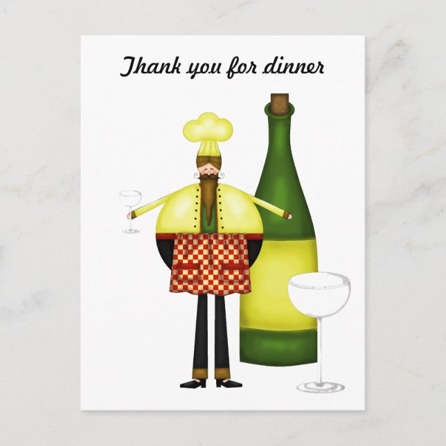 Chelf Merci pour dîner carte postale (Devant)