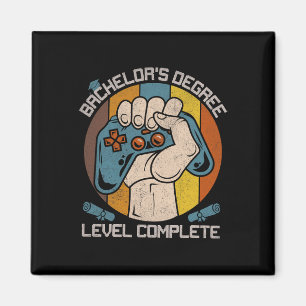 Chelor's Degree Level Complete Gamer Graduation Cl Magnet