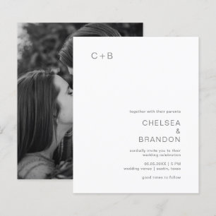 Chelsea Grey Modern Wedding Invitation