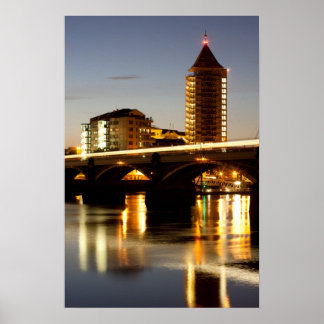 Chelsea Harbor at sunset Poster