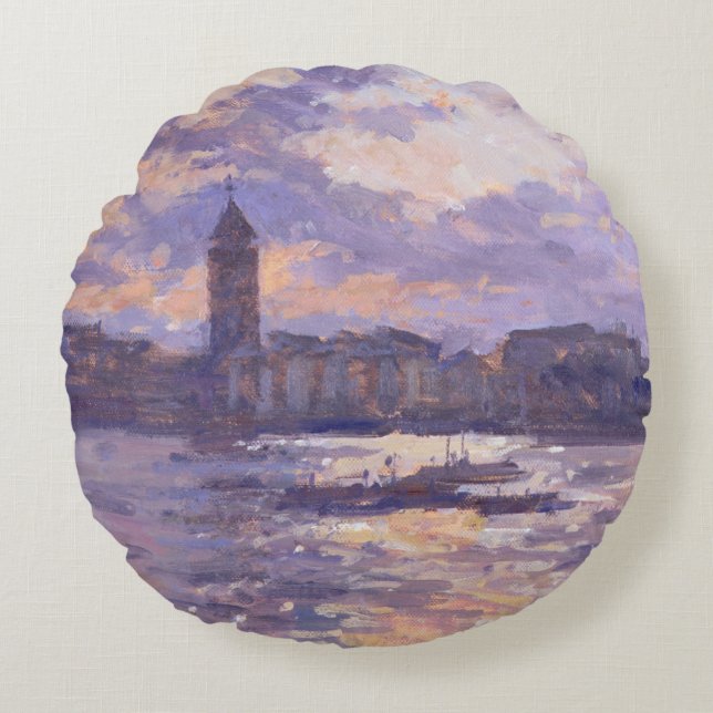 Chelsea Harbour Round Pillow (Front)