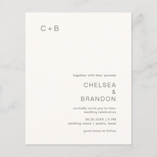 Chelsea Ivory Modern Wedding Invitation