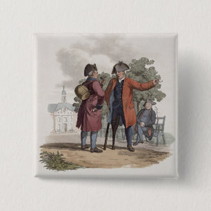 Chelsea Pensioners, Cavalry and Infantry, from 'Co 2 Inch Square Button