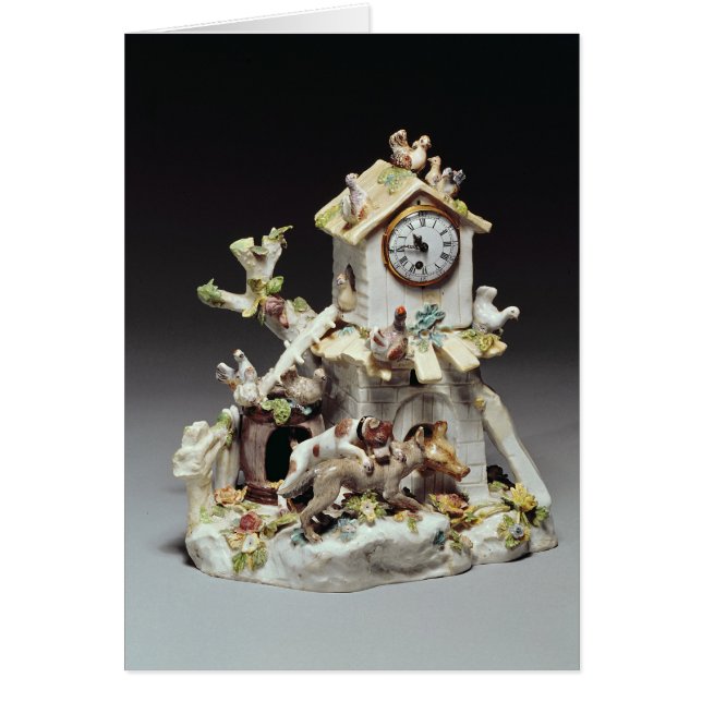 Chelsea porcelain farmyard clock case (Front)