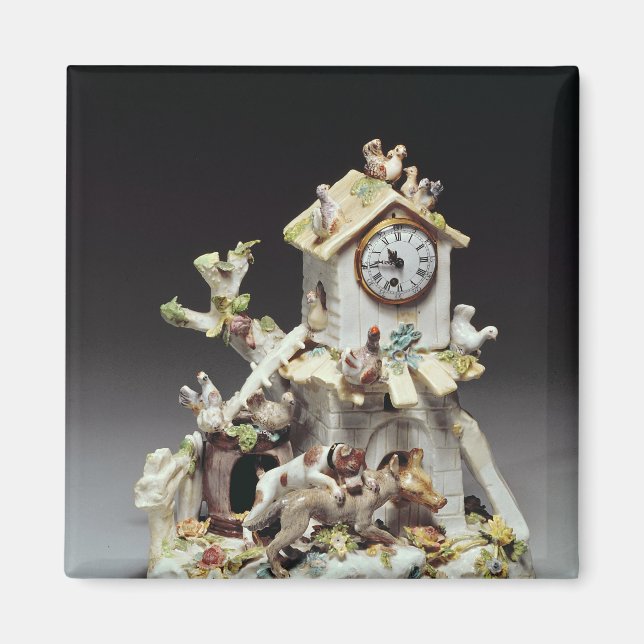 Chelsea porcelain farmyard clock case magnet (Front)