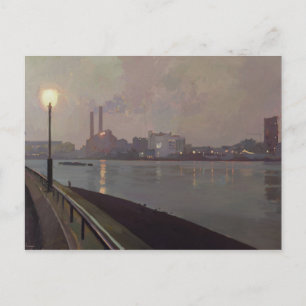 Chelsea Power Station by Night Postcard