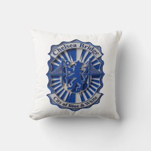 Chelsea Royal Blue Bridge, Vibrant Football Gift Throw Pillow