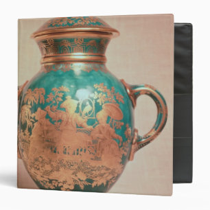 Chelsea vase and lid with gilt chinoiserie binder