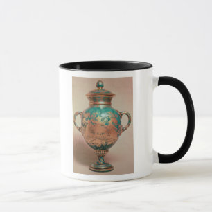 Chelsea vase and lid with gilt chinoiserie mug