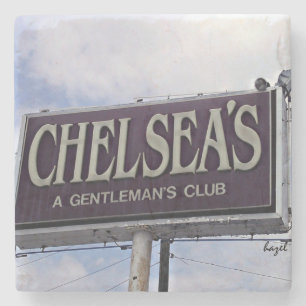 Chelsea's Gentlemans Club, Athens Georgia Marble S Stone Coaster
