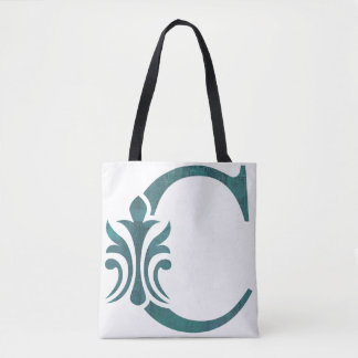 CHEM CHARMED -C- leathered teal Tote Bag
