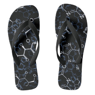 Chemical Chemistry Symbols Background Pattern Flip Flops