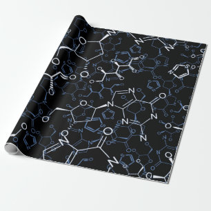 Chemical Chemistry Symbols Background Pattern Wrapping Paper