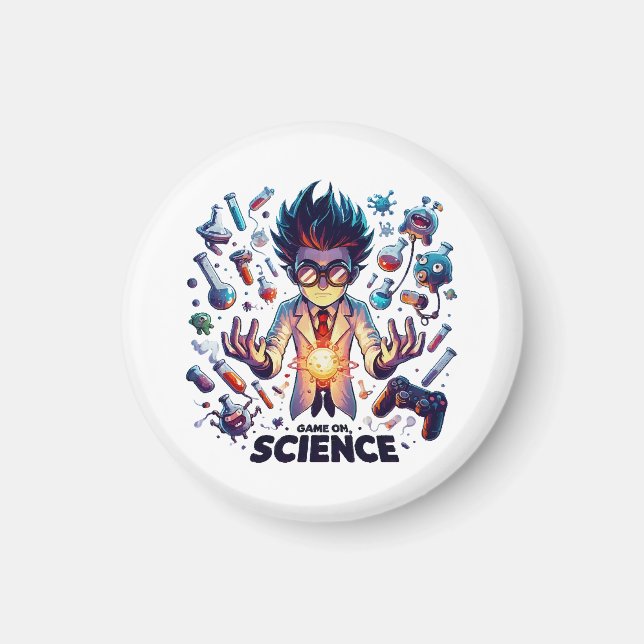 Chemical Concoction Game On, Science Theme Magnet (Front)